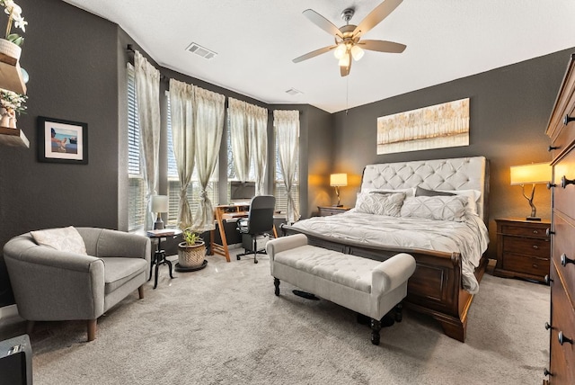 386 Nautical Loop, Kyle, TX 78640 - bedroom with carpet, a desk, and ceiling fan
