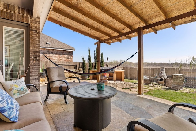 386 Nautical Loop, Kyle, TX 78640 - view of patio featuring a fenced backyard