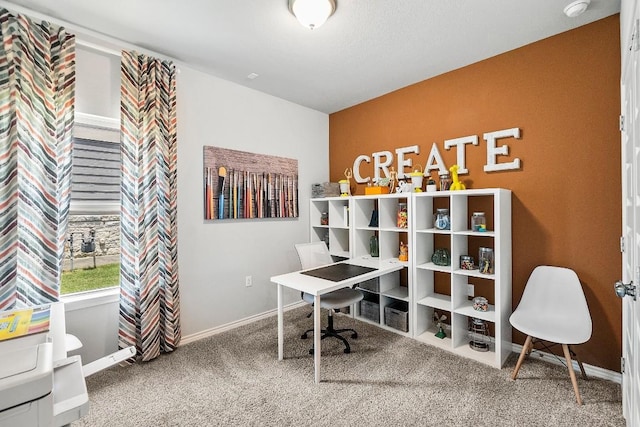 1405 Ambler Dr, Austin, TX 78753 - carpeted home office with baseboards