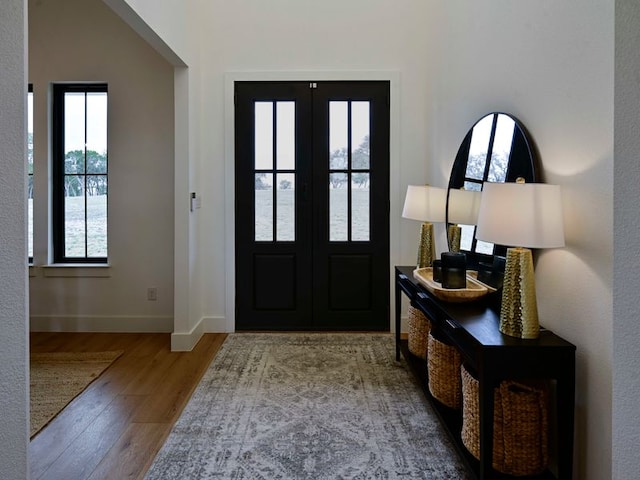 871 Blackbuck Ridge Dr, Lampasas, TX 76550 - foyer entrance featuring wood finished floors and baseboards