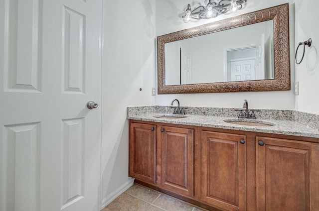 120 Mountain Laurel Way, Austin, TX 78737 - bathroom featuring double vanity and tile patterned flooring