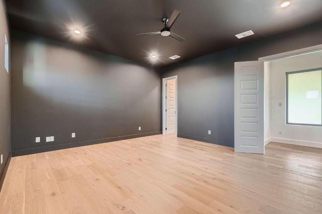 106 Bella Montagna Cir, Austin, TX 78734 - unfurnished room featuring a ceiling fan, wood finished floors, and recessed lighting