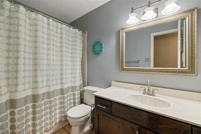 2103 Heather Dr, Cedar Park, TX 78613 - full bath with vanity, a textured wall, and a shower with curtain