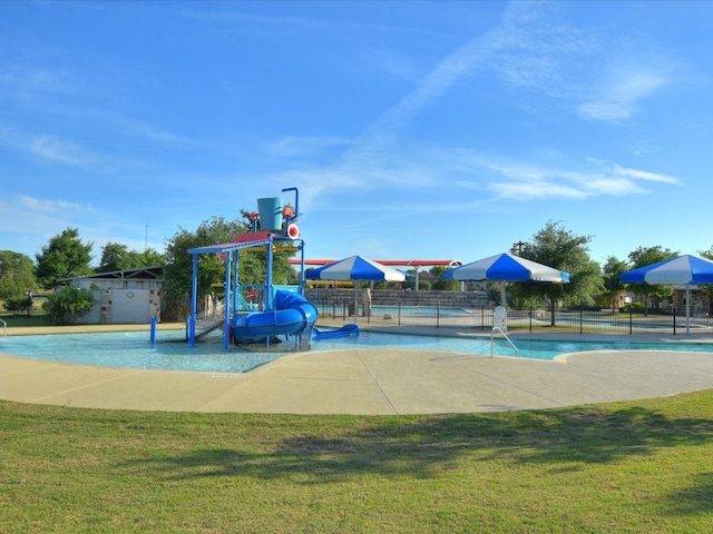 2829 Homecoming, Leander, TX 78641 - view of playground with a water play area