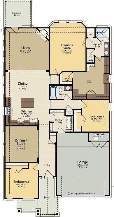 2829 Homecoming, Leander, TX 78641 - view of room layout