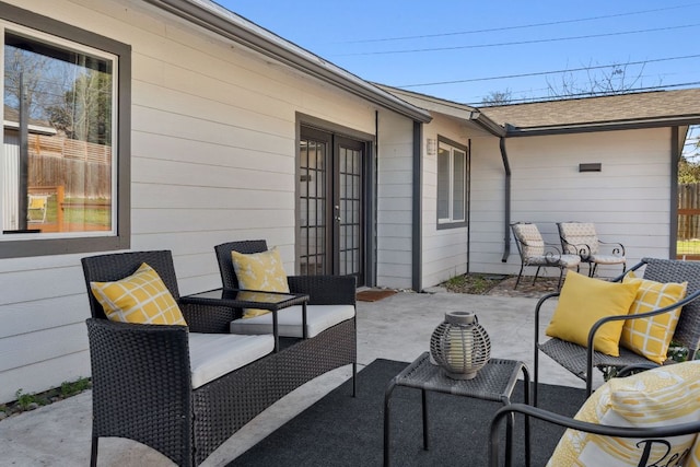 5307 Halmark Dr, Austin, TX 78723 - view of patio / terrace with an outdoor living space