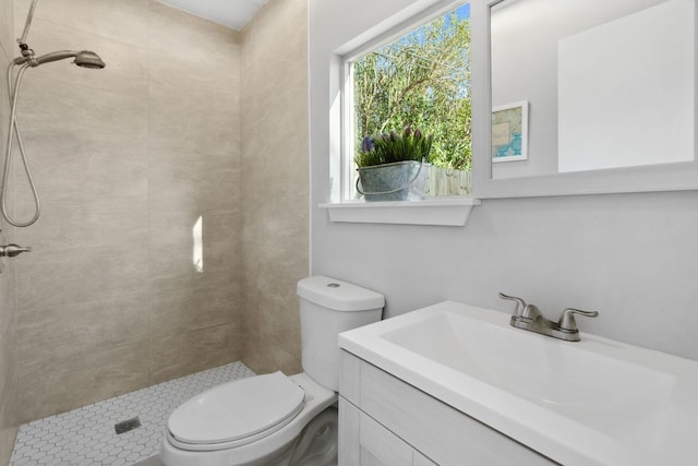 5307 Halmark Dr, Austin, TX 78723 - bathroom featuring vanity and a tile shower