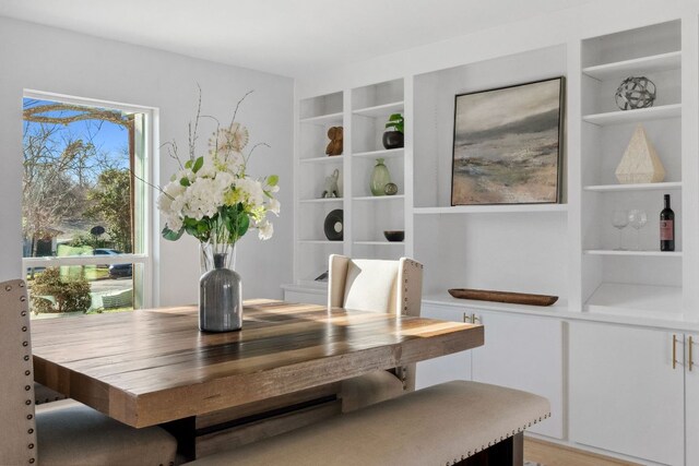 5307 Halmark Dr, Austin, TX 78723 - dining space featuring built in features