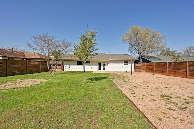 5907 Glenhollow Path, Austin, TX 78745 - rear view of house with french doors