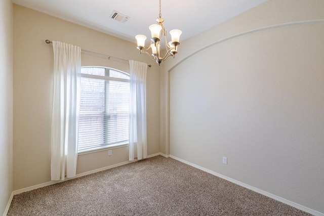 2532 Santa Barbara Loop, Round Rock, TX 78665 - carpeted spare room featuring a chandelier and baseboards