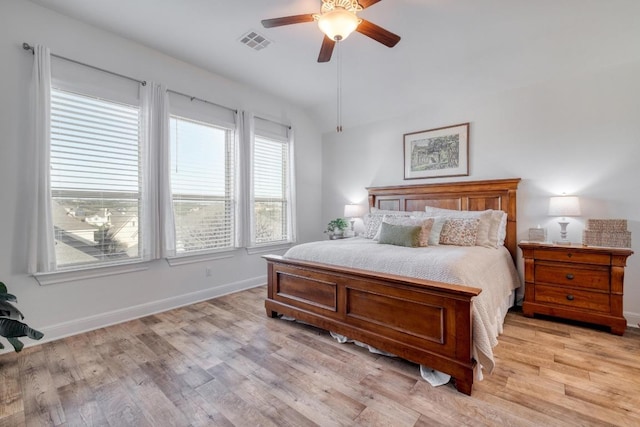 3204 Venezia Vw, Leander, TX 78641 - bedroom with light wood-type flooring and a ceiling fan