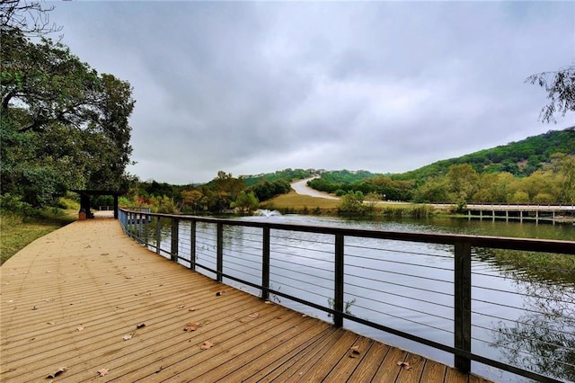 5201 Keene Cv, Austin, TX 78730 - dock featuring a water view and a view of trees