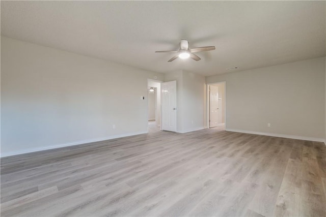 3901 Skipton Dr, Austin, TX 78727 - empty room featuring ceiling fan and light wood-style floors