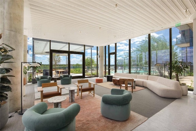 44 E Ave Unit 3203, Austin, TX 78701 - lobby with floor to ceiling windows
