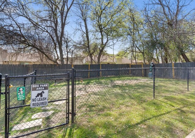 view of yard featuring a gate