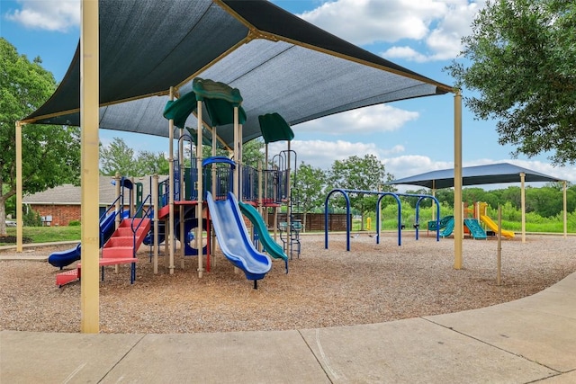 view of community jungle gym