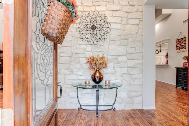 14904 Oak Shores Dr, Willis, TX 77318 - detailed view of wood finished floors and baseboards