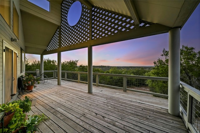 167 N Tumbleweed Trl, Austin, TX 78733 - view of deck at dusk
