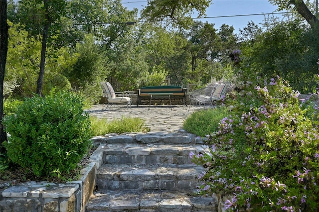 167 N Tumbleweed Trl, Austin, TX 78733 - view of yard featuring a patio area