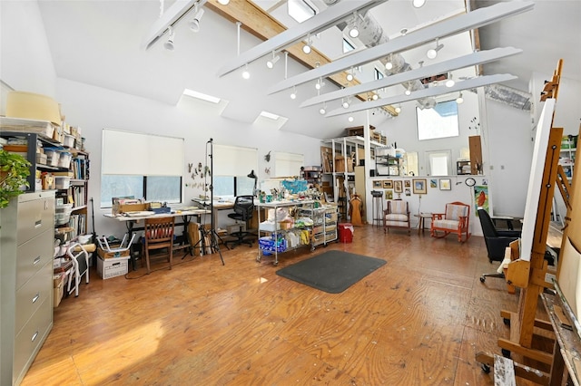 167 N Tumbleweed Trl, Austin, TX 78733 - interior space featuring high vaulted ceiling and wood finished floors