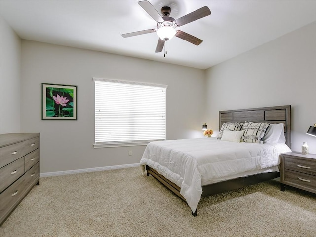 15218 Glen Heather Dr, Lakeway, TX 78734 - bedroom with light colored carpet and ceiling fan