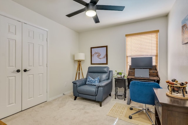 837 Watson Way, Pflugerville, TX 78660 - carpeted office with ceiling fan and baseboards