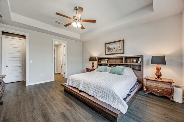 329 Peace Pipe Way, Georgetown, TX 78628 - bedroom with a raised ceiling, wood finished floors, baseboards, and radiator