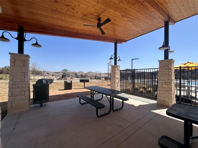 329 Peace Pipe Way, Georgetown, TX 78628 - view of patio with a ceiling fan
