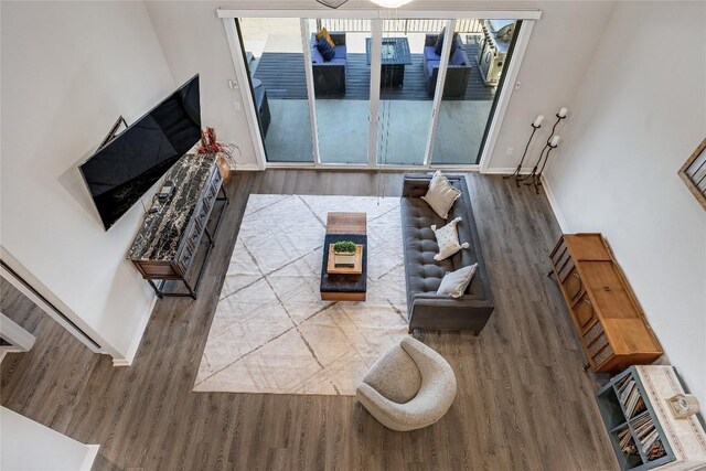 329 Peace Pipe Way, Georgetown, TX 78628 - living room with wood finished floors and baseboards