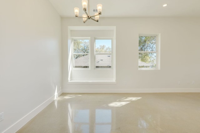 3014 Brass Buttons Trl, Austin, TX 78734 - empty room featuring a chandelier and plenty of natural light