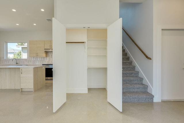 3014 Brass Buttons Trl, Austin, TX 78734 - staircase featuring recessed lighting