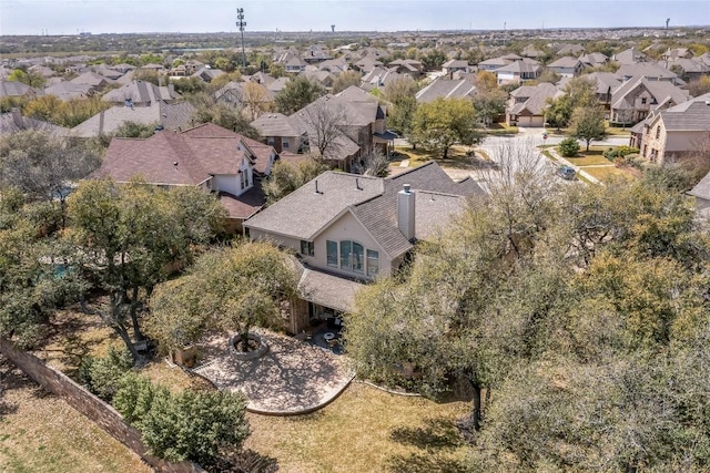 aerial view of residential area