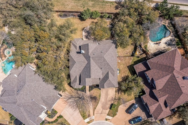 4004 Buckhaven Cv, Cedar Park, TX 78613 - aerial view of property and surrounding area featuring a pool