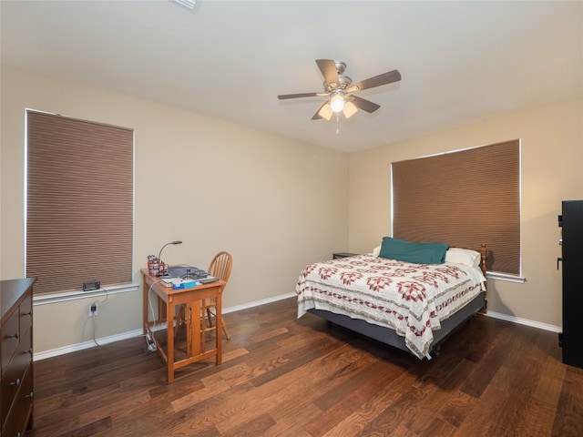 705 Estes Park, Taylor, TX 76574 - bedroom with wood finished floors and ceiling fan