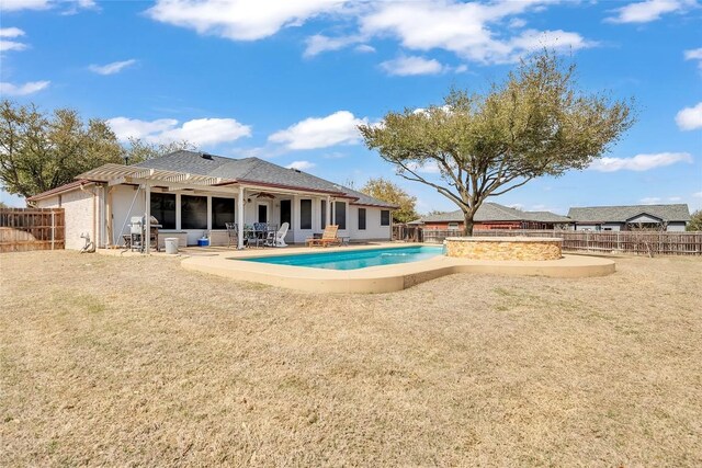 3607 Winding Way, Round Rock, TX 78664 - view of swimming pool with a pergola and a patio area