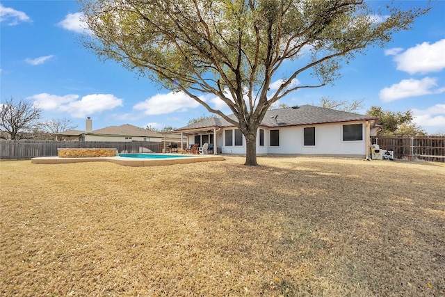 3607 Winding Way, Round Rock, TX 78664 - rear view of property with stucco siding