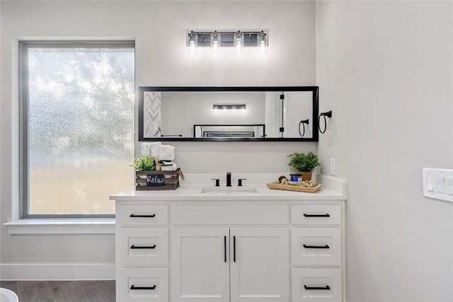 122 Liberty Bell Ln, Fischer, TX 78623 - bathroom with vanity and baseboards