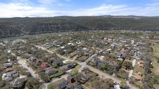 1017 S Quinlan Park Rd, Austin, TX 78732 - aerial view of property's location with mountains and nearby suburban area