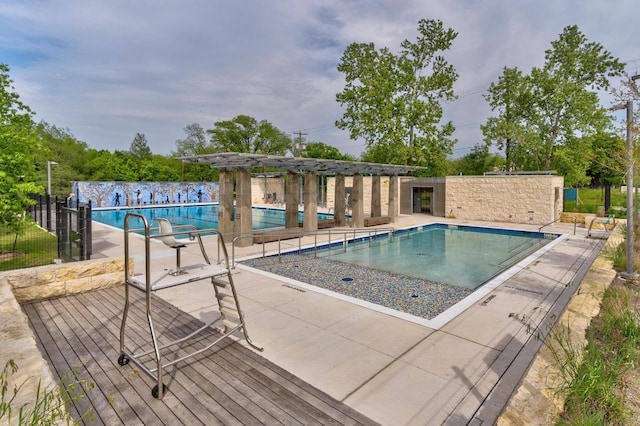 611 E 45th St Unit 15, Austin, TX 78751 - community pool featuring a pergola