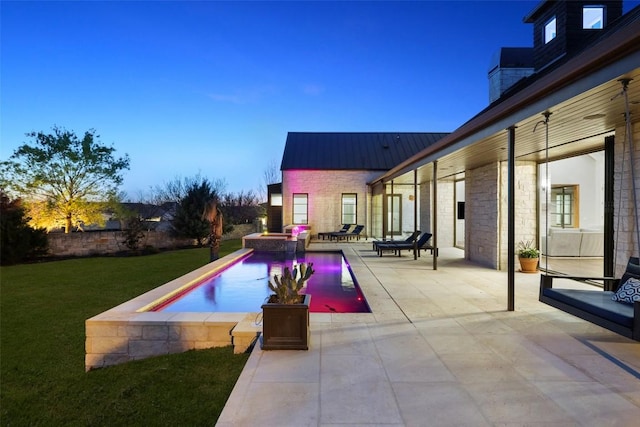 599 Vendemmia Bnd, Austin, TX 78738 - swimming pool with a patio area and a yard