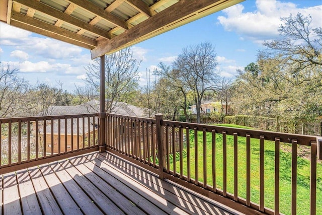 806 Castle Ridge Rd Unit B, Austin, TX 78746 - deck with a lawn and view of scattered trees
