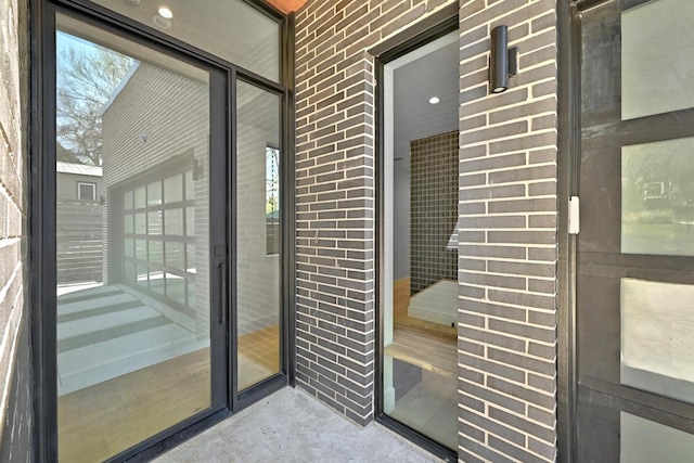 2109 Glendale Pl, Austin, TX 78704 - doorway to property with brick siding