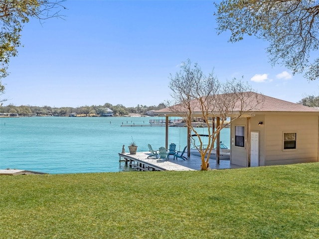 300 E Heron Dr, Marble Falls, TX 78654 - dock with a lawn