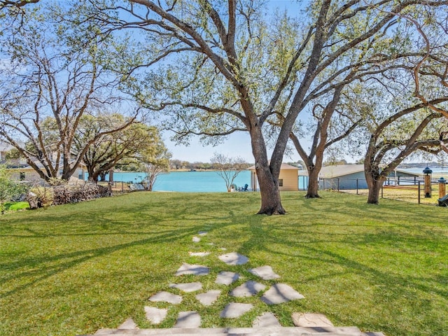 300 E Heron Dr, Marble Falls, TX 78654 - view of yard with a water view