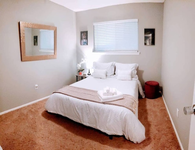 bedroom featuring baseboards and carpet floors