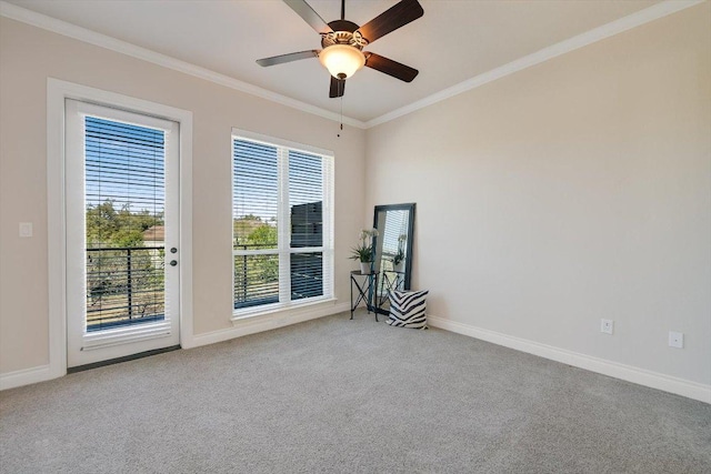 104 Bella Toscana Ave Unit 2301, Lakeway, TX 78734 - carpeted spare room with crown molding and ceiling fan