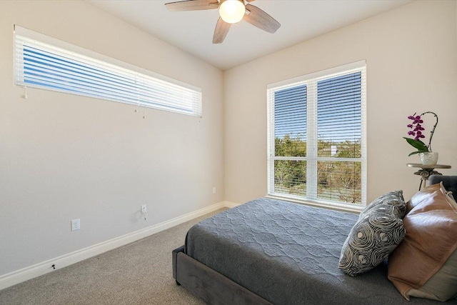 104 Bella Toscana Ave Unit 2301, Lakeway, TX 78734 - bedroom with baseboards, carpet flooring, and ceiling fan