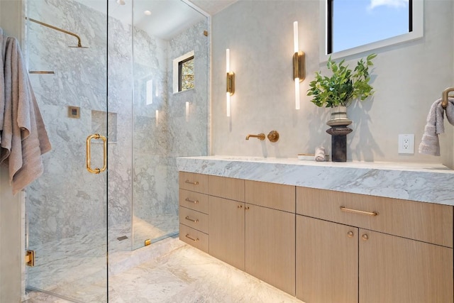 2209 Bowman Ave, Austin, TX 78703 - bathroom with a marble finish shower and vanity
