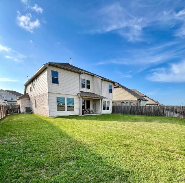 4413 Shady Hill Ln, Pflugerville, TX 78660 - rear view of property with cooling unit and a patio