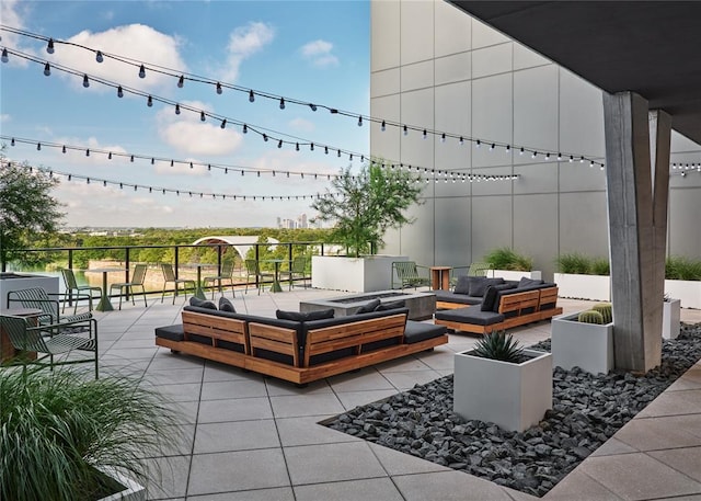 1701 Simond Ave Unit 426, Austin, TX 78723 - view of property's community with an outdoor hangout area and a patio